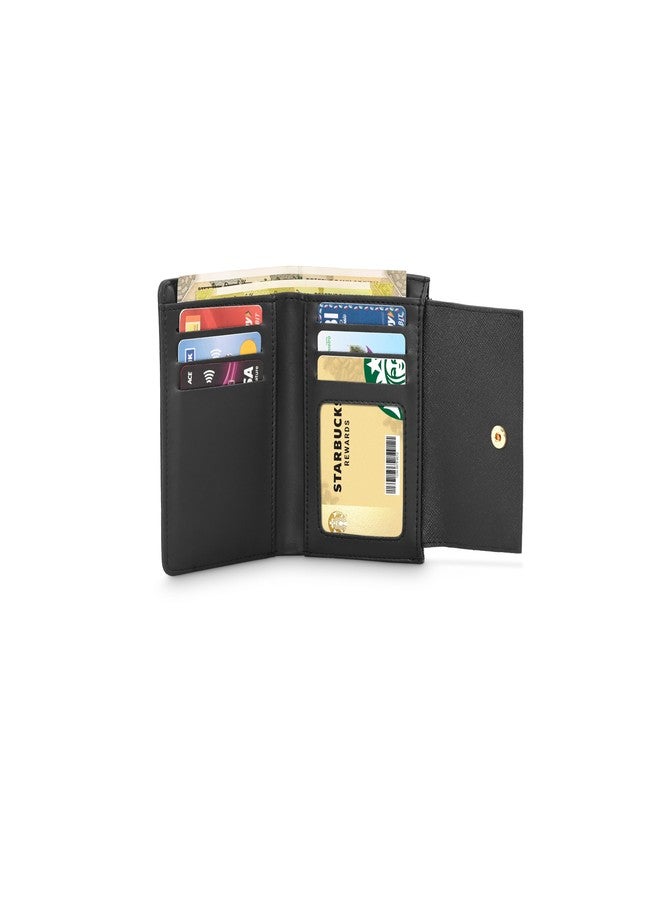 Fastrack Black Wallet | Faux Leather Women’s Wallet with Card Slots & Magnetic Closure | Compact Ladies Wallet for Daily Use - Image 3
